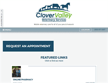 Tablet Screenshot of clovervalleyvet.com